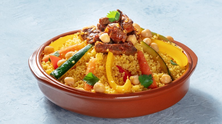 Couscous and seven vegetables