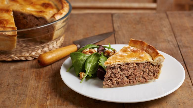 Tourtière on plate