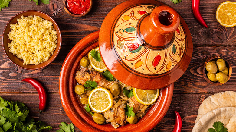 Tagine of preserved lemon and olives