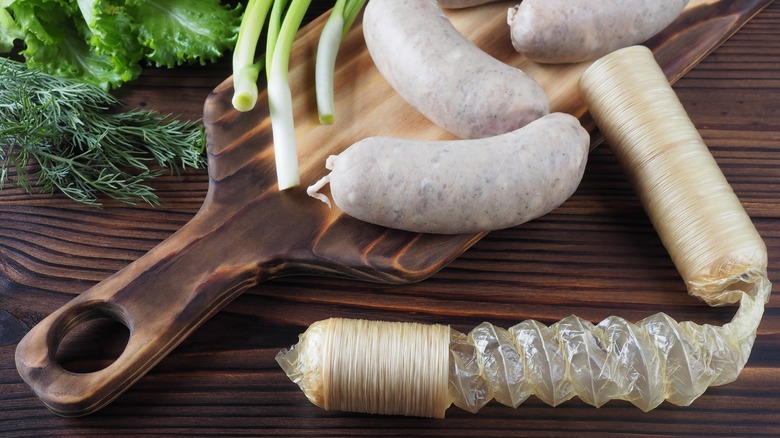 Sausages with empty casing