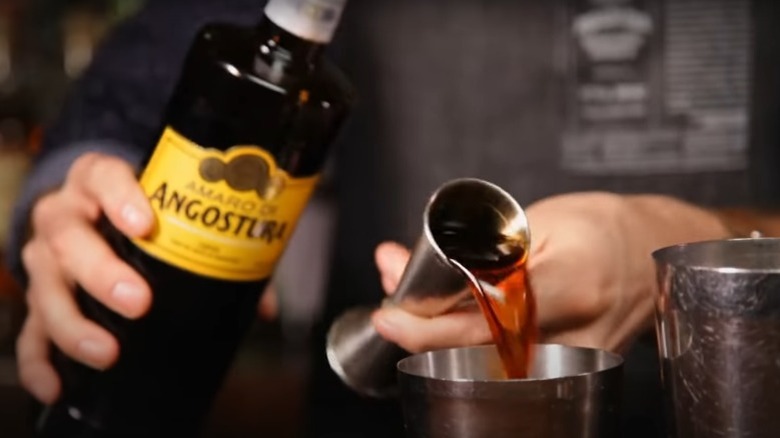 Amaro di Angostura being poured