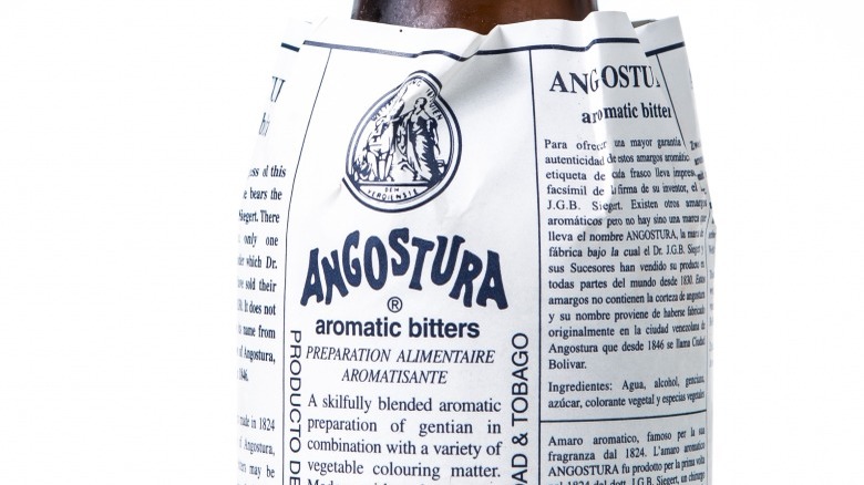 Angostura bitters label