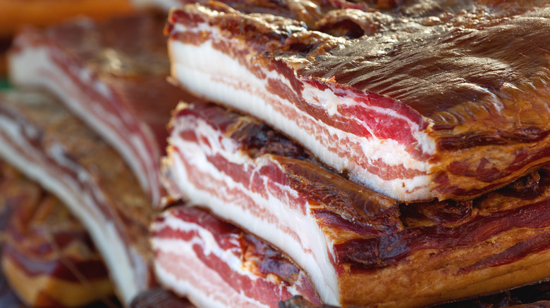 stacked slab bacon