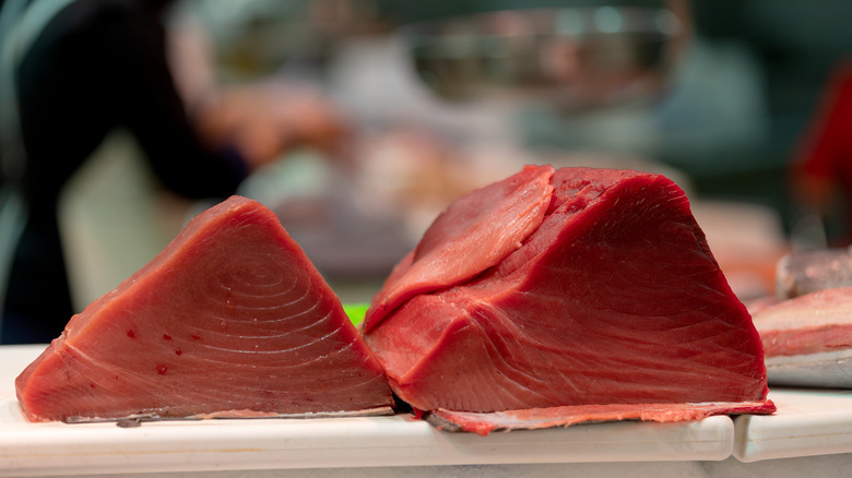 fresh tuna fish fillet