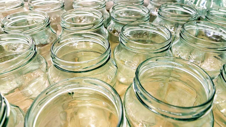 Empty canning jars