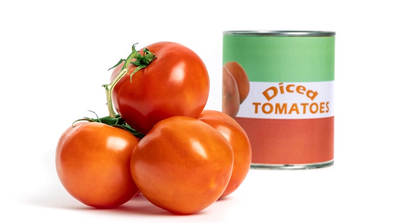 tomatoes and diced tomatoes can
