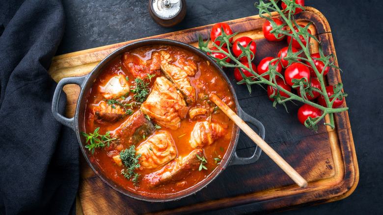Fish stew and tomato