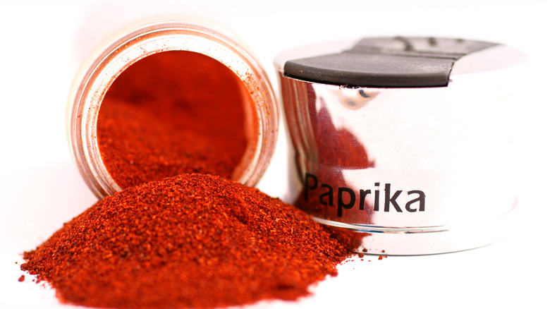 Paprika in container