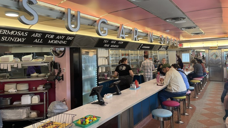 Counter dining at Sugar n' Spice Diner