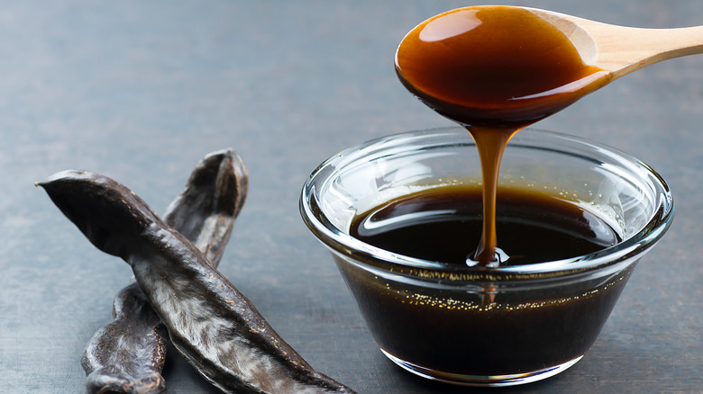 Carob seed pods and syrup