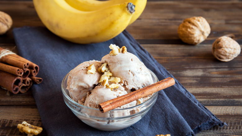 Dairy-free ice cream in bowl