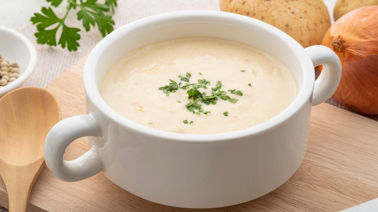 Bowl of potato chowder