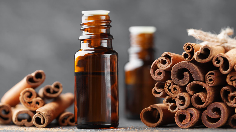 Cinnamon oil bottle