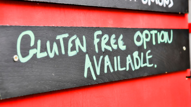 gluten-free option available sign