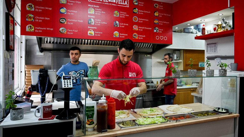 Falafel being made in England