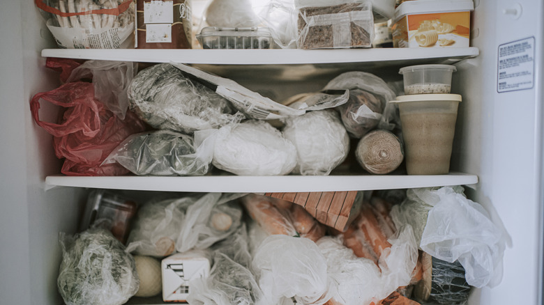 freezer full of food