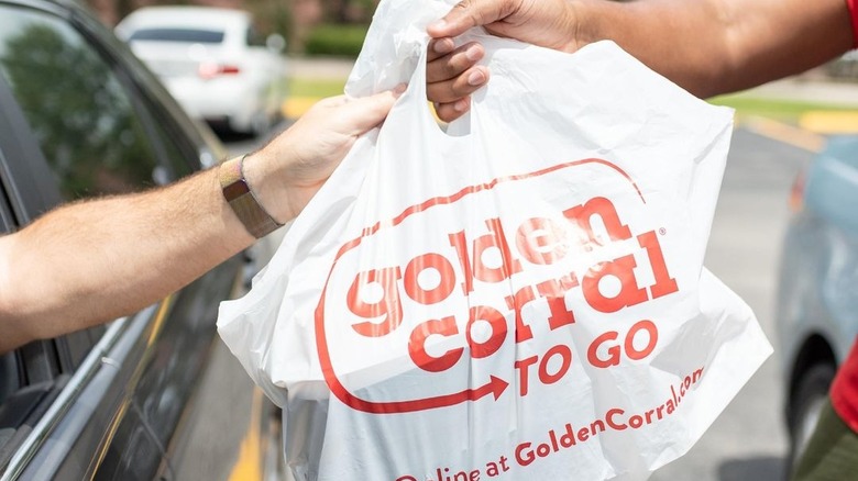 Golden Corral curbside delivery bag