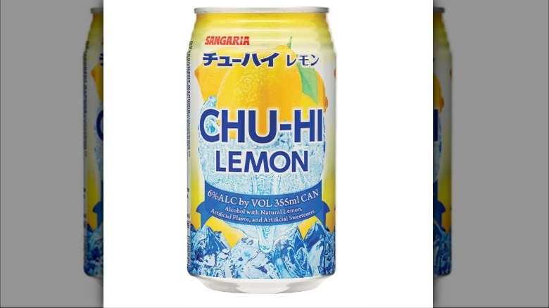 can of lemon flavored chuhai