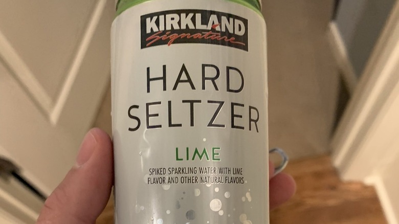 Can of Kirkland lime hard seltzer