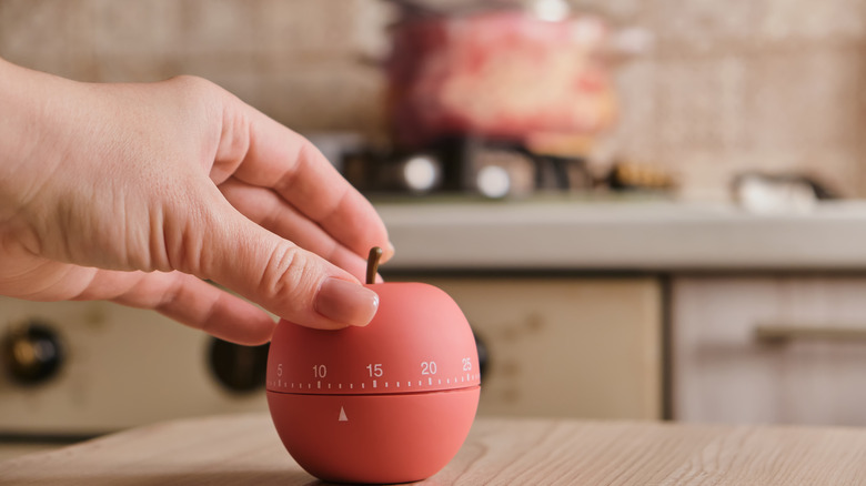 Hand setting kitchen timer