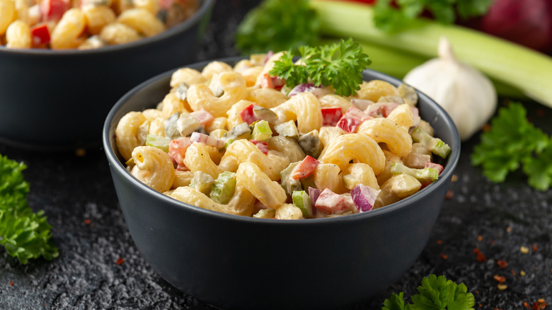 Bowls of macaroni salad