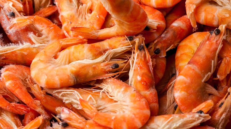 Close up of cooked shrimp