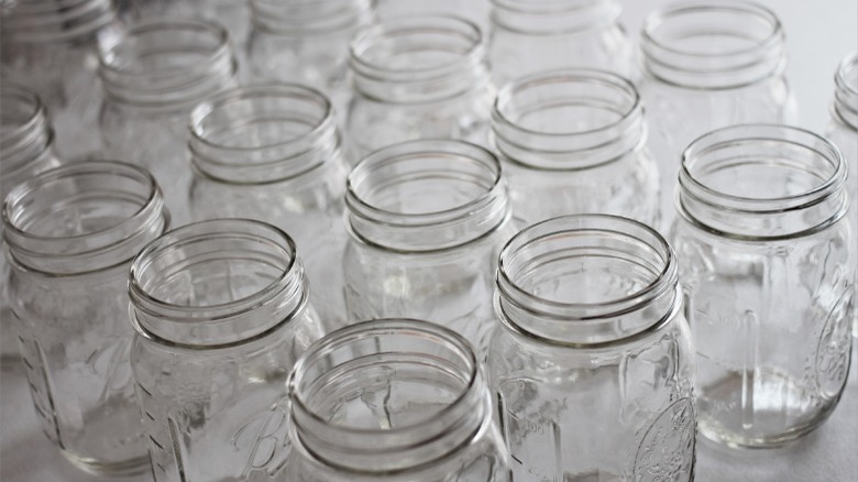 Empty mason jars