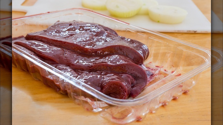 liver in grocery store packaging