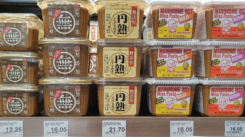 miso paste on the shelf