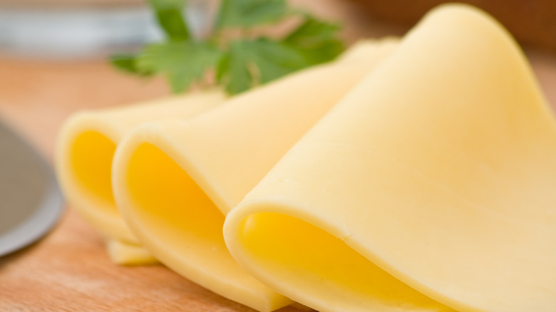 close up of sliced cheese