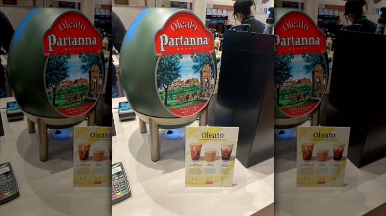 Partanna olive oil at Starbucks