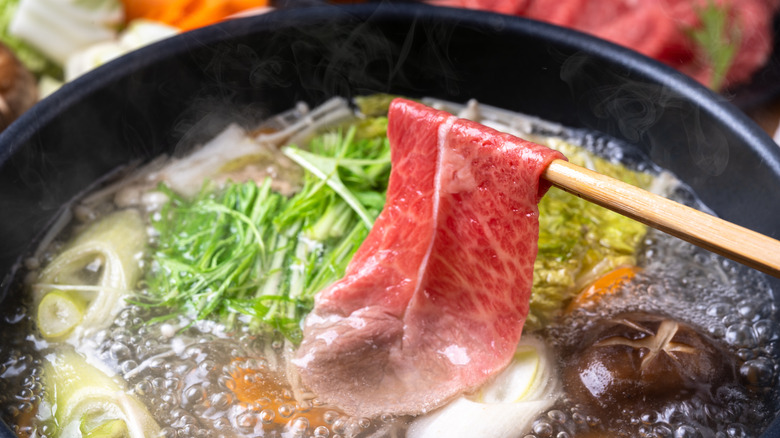 beef shabu-shabu dish