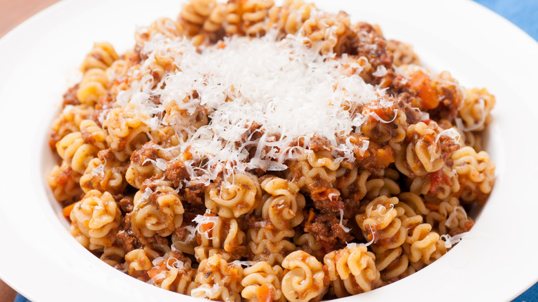 bowl of radiatore pasta