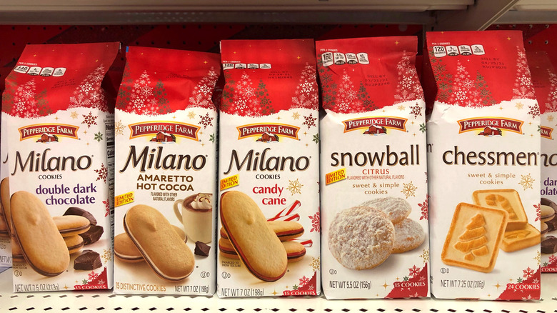 Milano cookies on store shelf