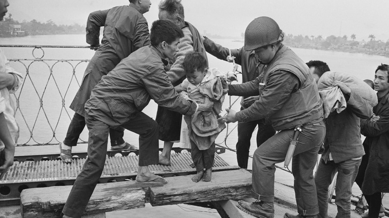 Vietnamese refugees during The Vietnam War