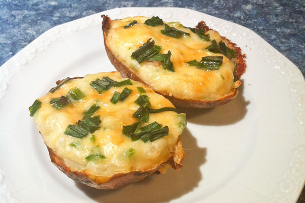 Smoked Cheddar and Jalapeño Twice-Baked Potatoes