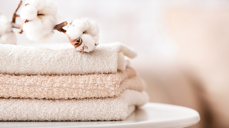 Stack of folded towels