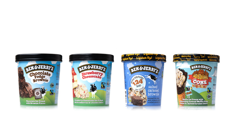 A selection of Ben and Jerry's