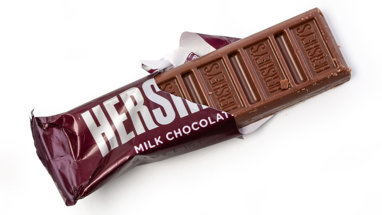 A Hershey's chocolate bar