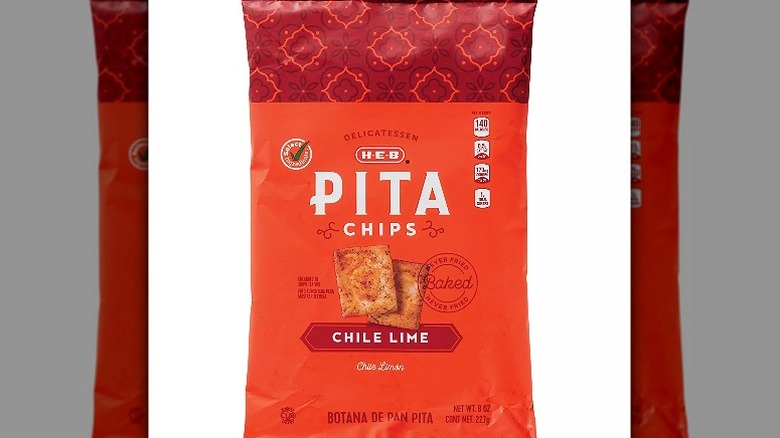 H-E-B Chili Lime Pita Chips bag