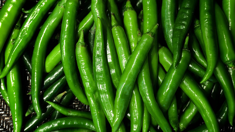 shiny Thai green chili