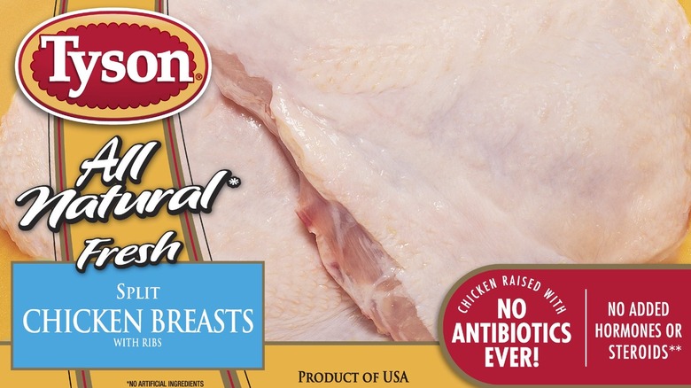 All natural chicken breasts package