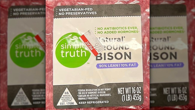 Vegetarian fed ground bison