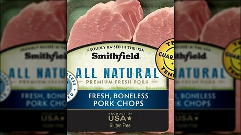 Fresh boneless pork chops