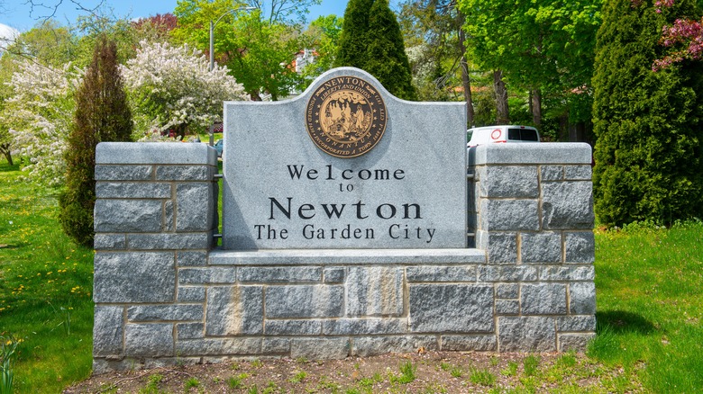 Newton, Massachusetts sign