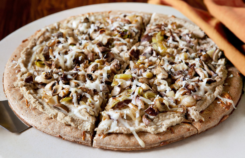 Chanterelle Mushroom and Leek Pizza