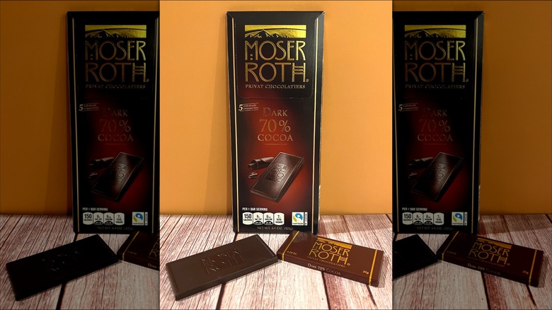 Moser-Roth Dark Cocoa chocolate bar