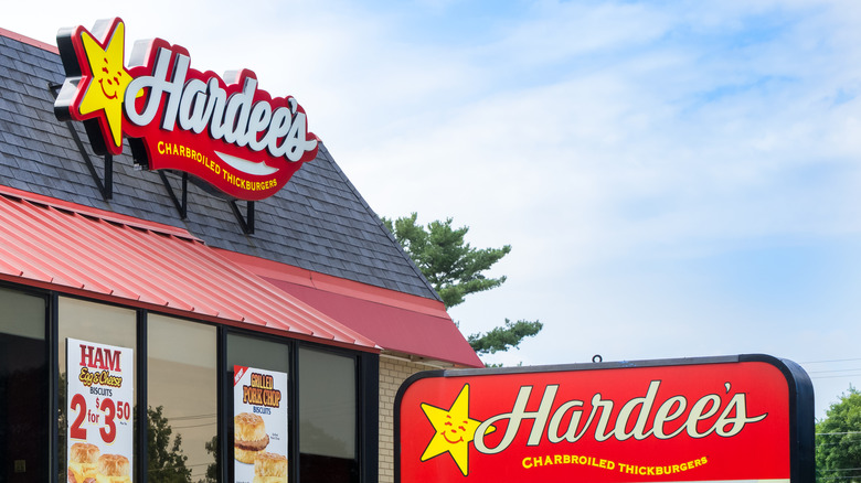 Hardee's storefront and sign