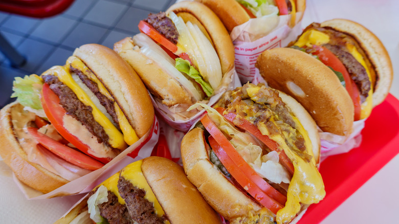 Several In-N-Out burgers