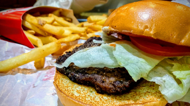 Wendy's burger and fries
